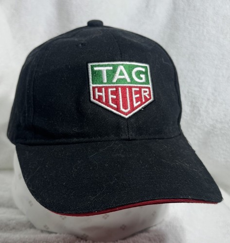 TAG Heuer Novelty Embroidered Logo Baseball Cap Canvas Cotton Hat Black NEW Rare
