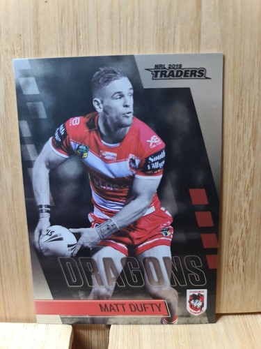 MATT DUFTY🏆2019 NRL TRADERS #PS123 PLATINUM PARALLEL Dragons Trading Card🏆
