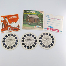 vintage 1960's LINCOLN HERITAGE TRAIL VIEW-MASTER REELS packet  booklet