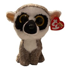 2020 TY Beanie Boos 6" LINUS the Lemur Stuffed Animal Toy Plush Heart Tags