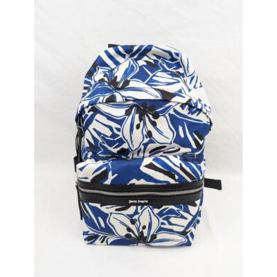 Palm Angels Size: OS / Macro Hibiscus Backpack in Blue/Off White