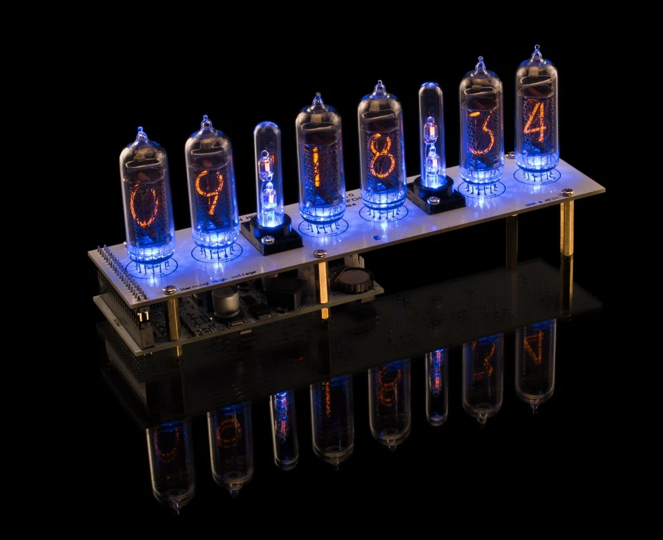 DIY KIT IN-14 Nixie Tubes Clock [Tubes Columns Temp sensor Power Supply] - Image 3 of 4