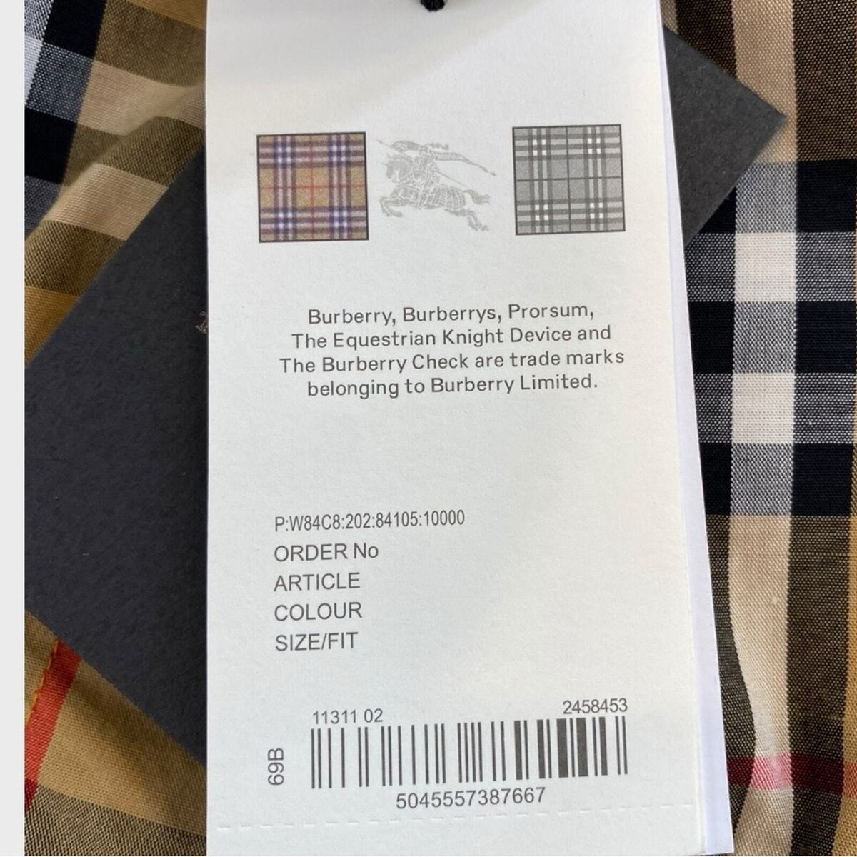 Burberry x Vivienne Westwood NWT Nova Check Plaid Cotton Burberry x Vivienne Westwood NWT Nova Check Plaid Cotton