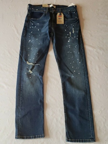 Levi's 511 Jeans Boy's Size 16 Slim Fit Destructed 28 x 28 New - Picture 8 of 9
