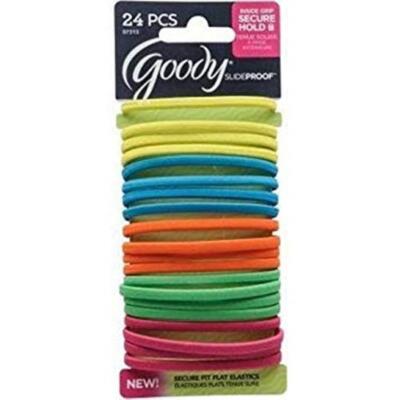 Goody Slide Proof Silicone Elastics 24 CT Logo Bright 07515