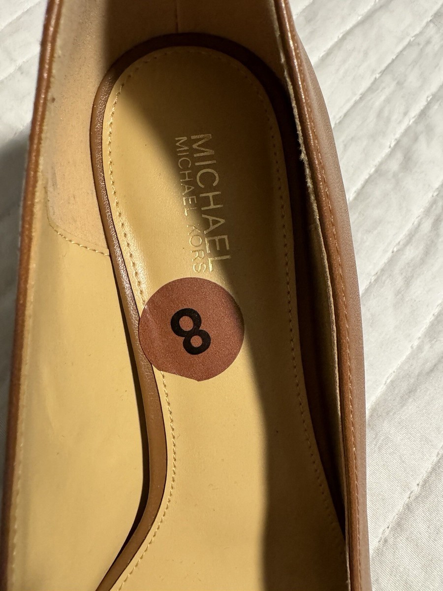 NEW Women Michael Kors Brown Pump Block Heels Shoes, Sz.6.5