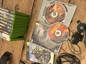 VTG Orig XBOX Console Video Game 2 Controllers Accessory Lot Halo ALL TESTED