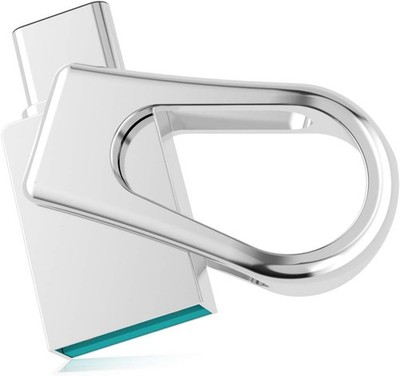 USB C Stick 128GB Mini 2-IN-1 OTG Flash Laufwerk Metall Wasserdicht Silber für