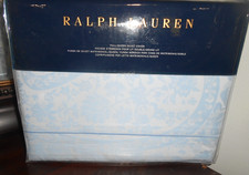 NEW Ralph Lauren Aubree Paisley FULL QUEEN Duvet Cover CHAMBRAY Soft BLUE Cotton