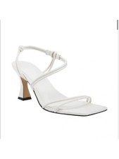 MARC FISHER Womens Ivory Davia Toe Flare Slip On Leather Slingback Sandal 5 M