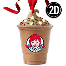 Wendys Frosty Acrylic Christmas Ornament Chocolate Frozen Dessert Gift 248