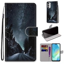 Patterned Case For Various Phone Magnetic Leather Flip Wallet Bag Water Cover