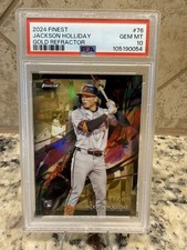 2024 Topps Finest Jackson Holliday RC Gold Refractor 04/50 #76 PSA 10 GEM MT