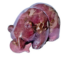 ours en pierre naturelle rhodochrosite