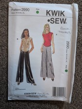 Kwik Sew Sewing Pattern 2990 TROUSERS AND TOP Sizes XS-XL USED CUT TO MEDIUM