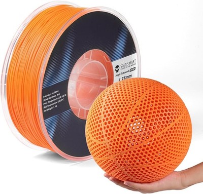 SainSmart PEBA High Rebound 90A Flexible Filament, 1KG (2.2lbs) (Orange)