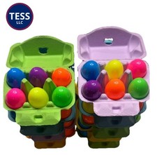5 boxes with 30 colored plastic eggs toy for children