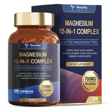 Totaria Magnesium Complex 12 in 1 Magnesium Glycinate Citrate Malate Orotate120C