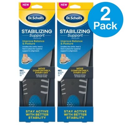 Dr. Scholl s Stabilizing Support Insoles Men Trim to Fit 2 Pack New