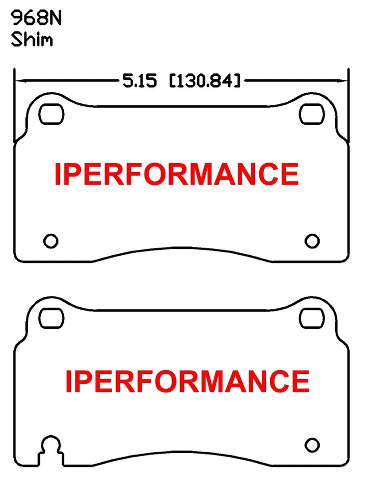 Juego de protector térmico de freno de titanio con muescas para Ferrari 512TR 1994-1996; DELANTERO Foto 3 de 3