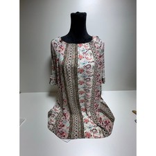 Naïf Women’s Boho Mini Dress Sz L Hippie Bell Sleeve Lined Crochet Detail