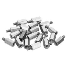 20Pcs M2.5 Standoff Screws Stainless Steel Hex PCB Standoffs 8mm 4mm, Silver 