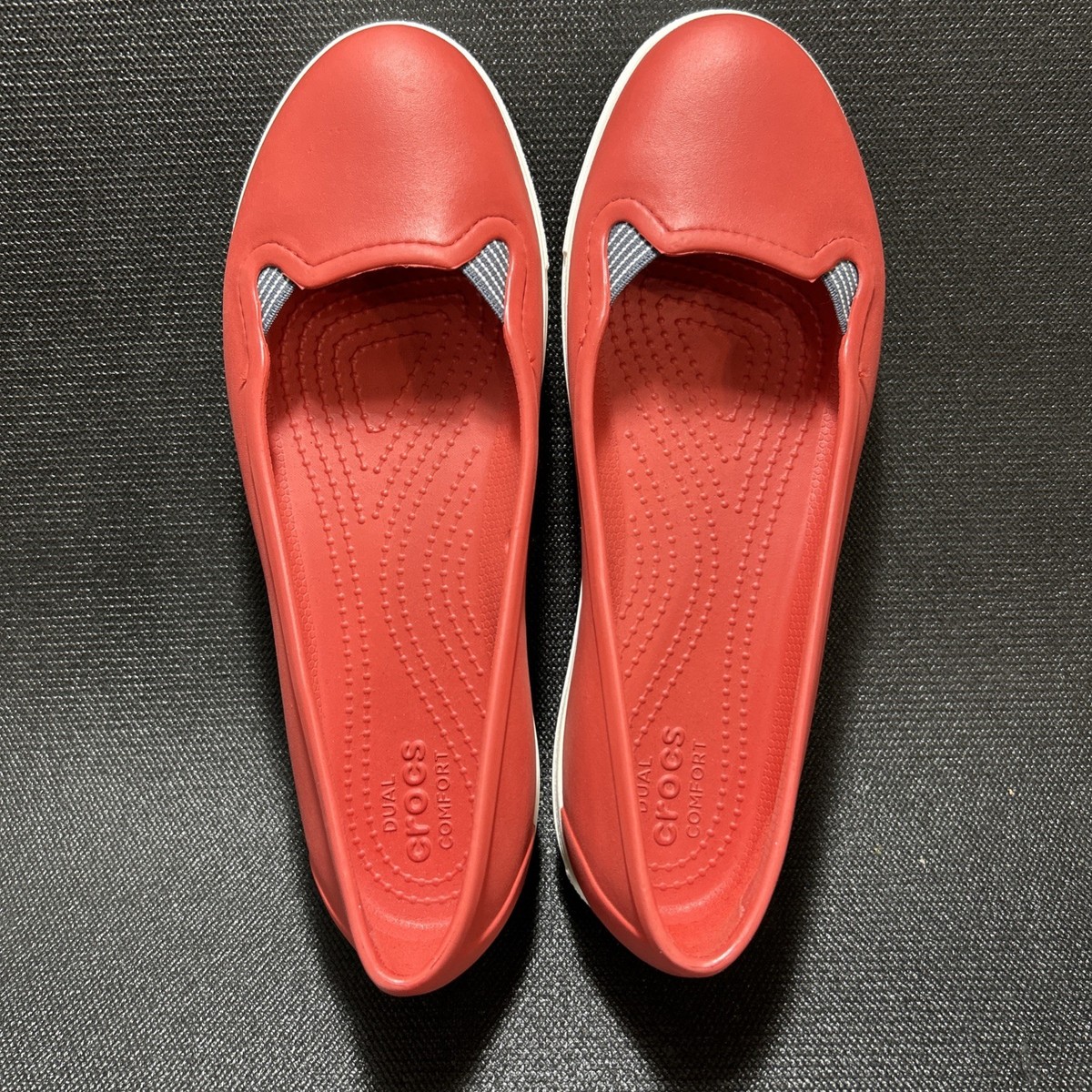 Crocs Brooklyn Pointed Flat Ballet Coral Reddish Women Size 8 NWOT View 4