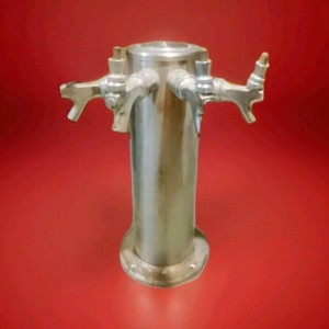 Stainless Steel Commercial Draft Beer Tower 4 Faucets with Dispensing Lines