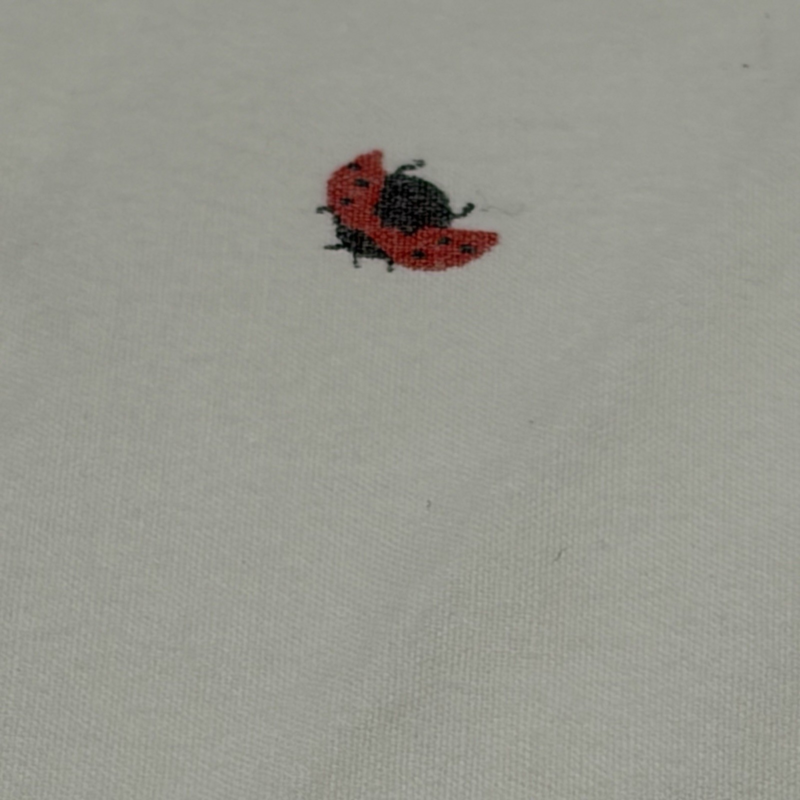 Ralph Lauren Red Ladybug White Twin Fitted Sheet Gently Used thumbnail 9