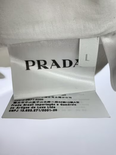 PRADA Zip Hoodie/ Size L/ Cotton/ White/ UJL40A S222 116J thumbnail 4