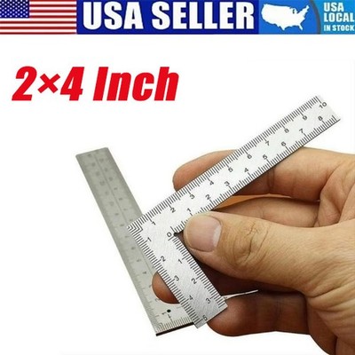 Stainless Steel L Square Ruler Small Measuring Layout Tool 2X4 Inch