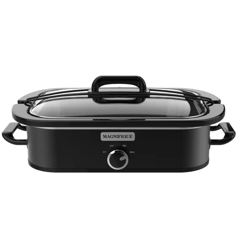 4-Quart Slow Cooker with Casserole Manual Warm Setting - 4Qt - Black NEW