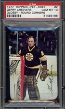 Gerry Cheevers 1977 Topps #2 PSA 10 Boston Bruins Hall Of Fame Legend