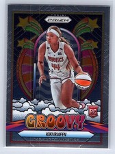 2025 Prizm WNBA Kiki Iriafen #15 Rookie RC Insert Groovy Mystics (480U)