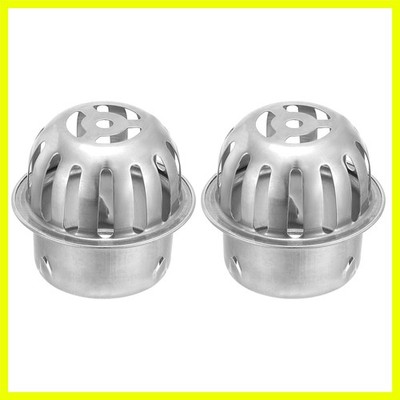 2-Pack Modern Stainless Steel Gutter Guards - Anti-Clogging Downspout Strainers