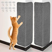 Kratzwand FüR Katzen, 2Er-Pack, 50 X 25 Cm, Grau | Sisal Kratzmatte Zum Kleben