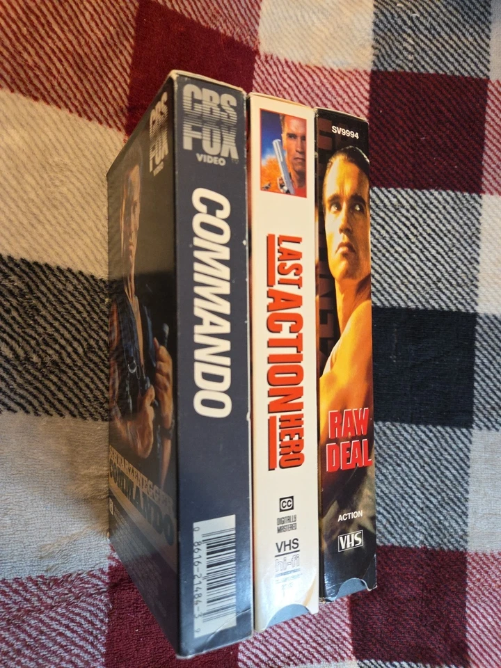 3 Vhs Lot Schwarzenegger- Raw Deal, Commando(cbs Fox), Last Action Hero, Free Sh - Image 3 of 4