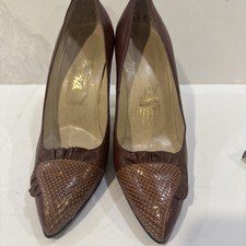 Vintage Women  s Pumps Heels Shoes Brown