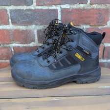 DEWALT Douglas Work Boots Black Leather Safety Steel Toe Cap Size 11 waterproof 