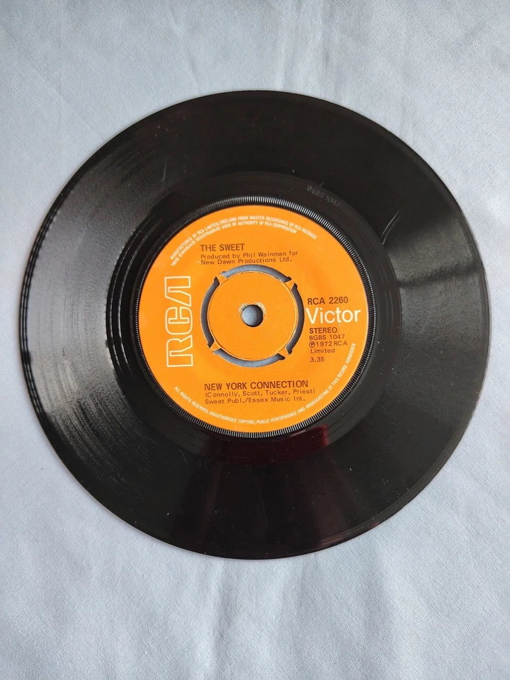 THE SWEET "WIG-WAM BAM" 1972 7" VINYL SINGLE IN A PLAIN SLEEVE - Image 3 of 4