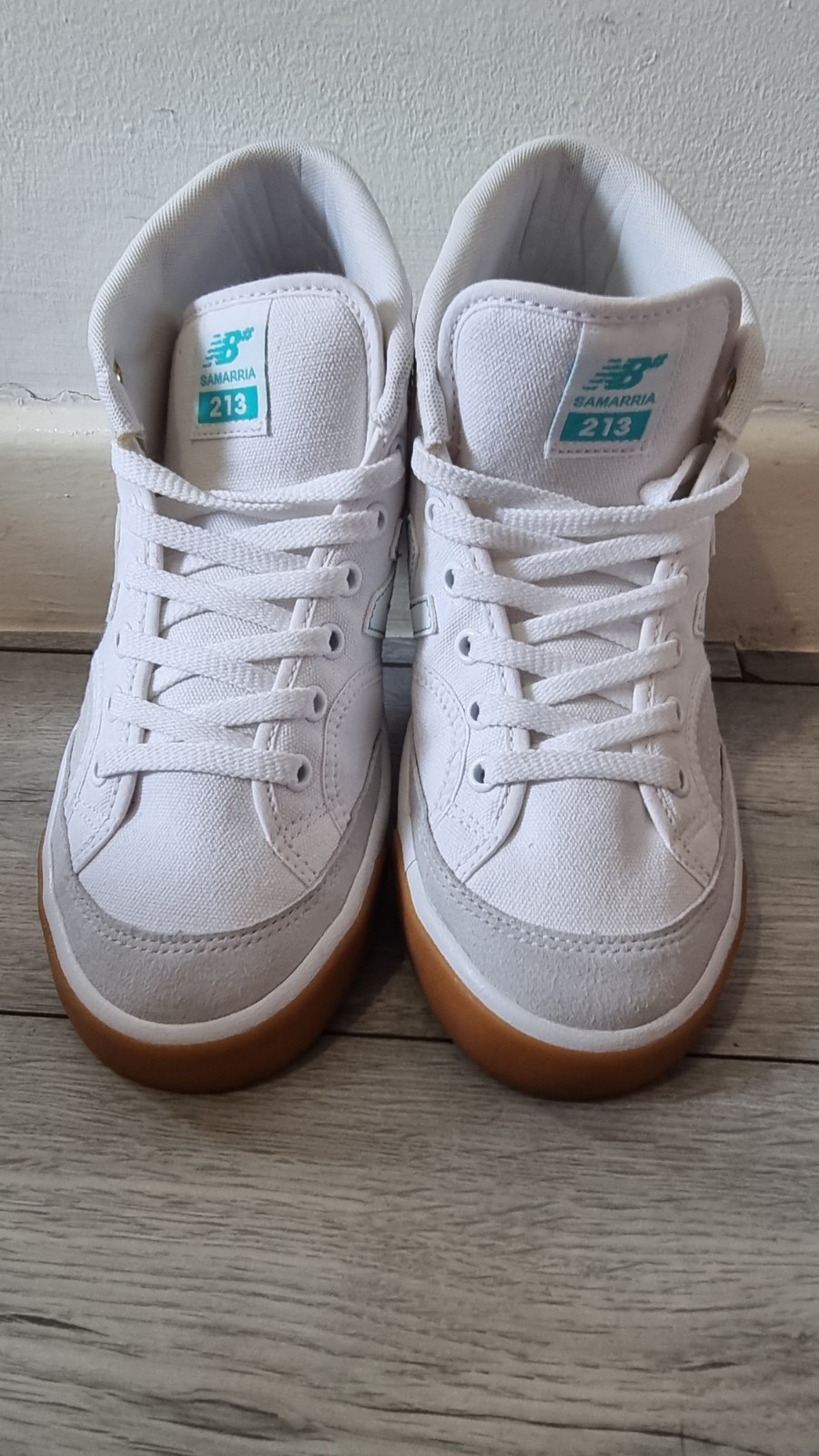 New Balance Numeric 213 Samarria Brevard Trainers UK 6.5 White Teal Gum image 4