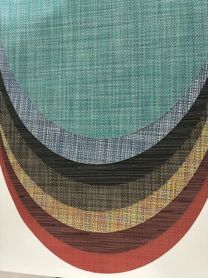 7 ovale Tischsets von Chilewich - verschiedene Farben und Muster - Bild 1 von 4