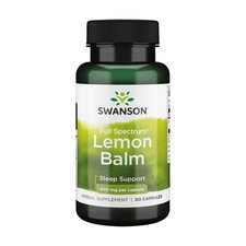 Swanson Full Spectrum Lemon Balm Sleep Support – 500 mg, 60 Capsules