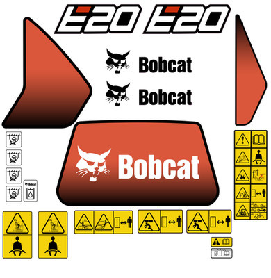 For Bobcat E20 Mini Excavator | Replacement Decal Set | FREE SHIPPING
