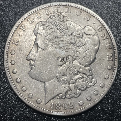1892-S Morgan Silver Dollar $1 Choice VF Better Date San Francisco Mint