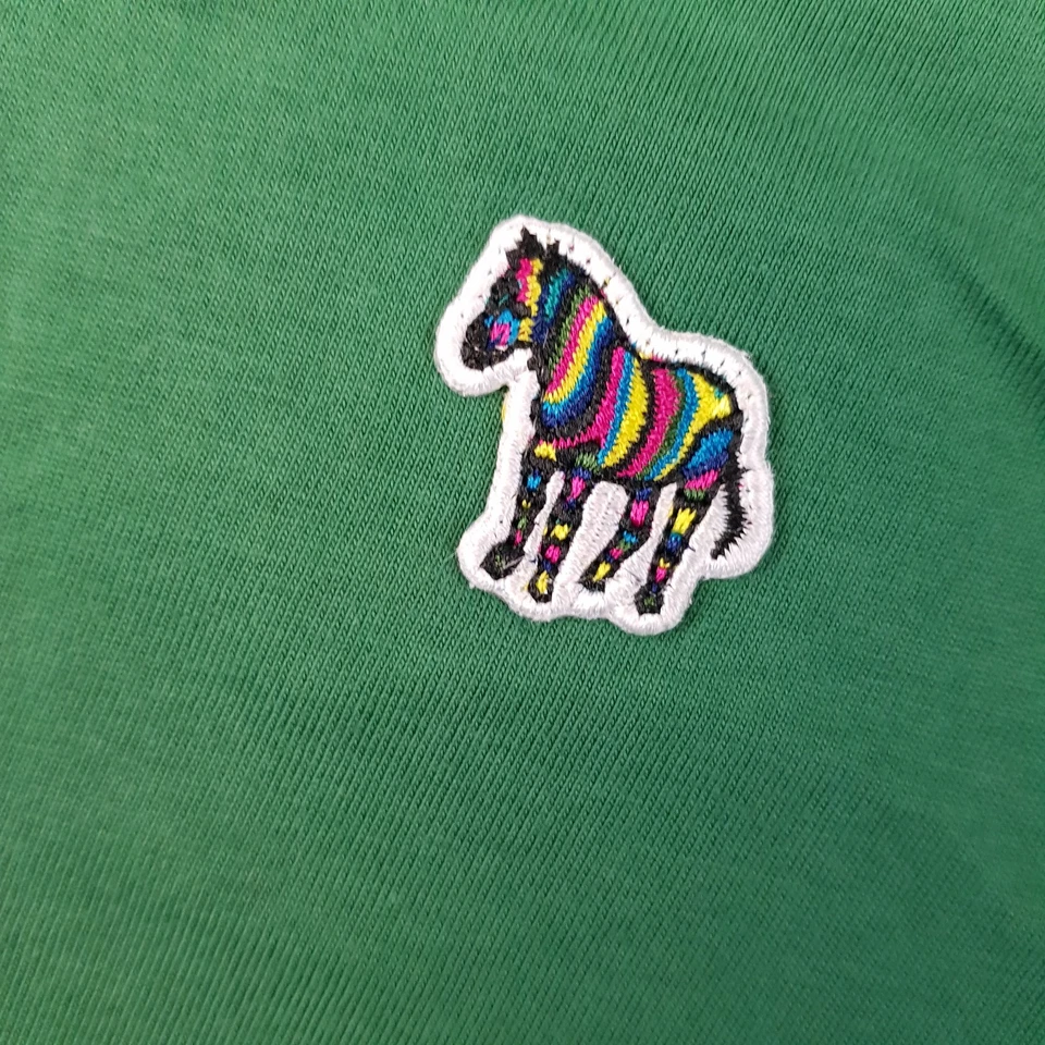 Camiseta Paul Smith Para Hombres 2XL XXL Verde Rayas Cebra Informal Mod Scooter Liam Foto 3 de 4