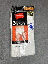 Hanes Men's White Briefs Underwear 3-Pack Big Comfort Full Cut Size 3XL 2008