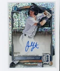 2025 Bowman Chrome Jordan Yost 1st Prospect Speckle Ref AUTO #52/71 SSP (JV)