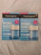 Lot Of 2 NEW Neutrogena Hydro Boost Gel Cream 1.7 fl oz Fragrance Free X2