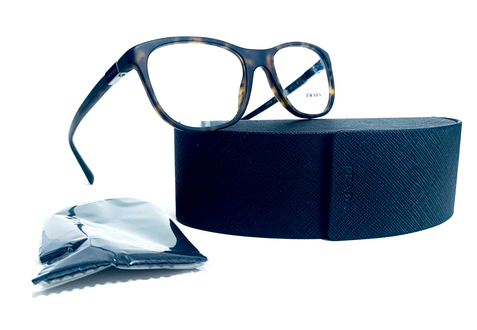 Prada VPR29S Matte Dark Tortoise Eyeglasses 54-19-140mm Made in Italy